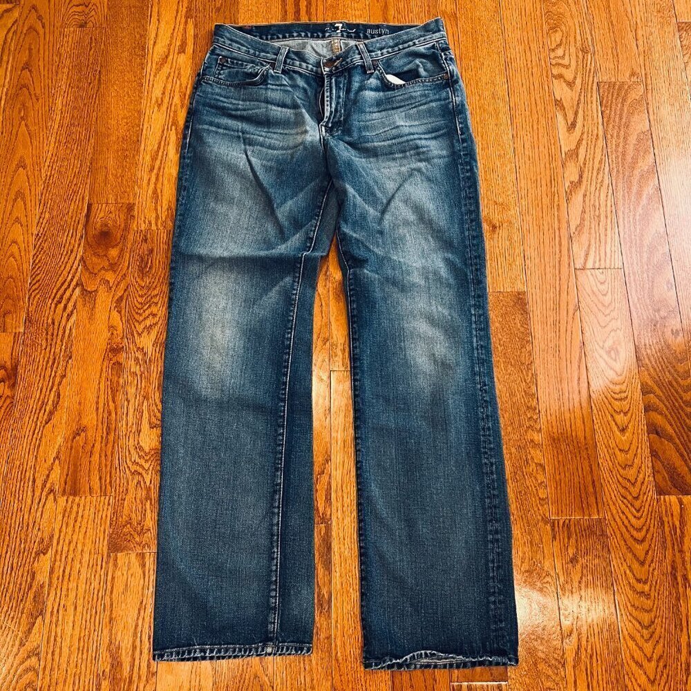 7 For All Mankind Jeans Mens 33 x34 Sevens Austyn Straight Denim - Picture 16 of 16